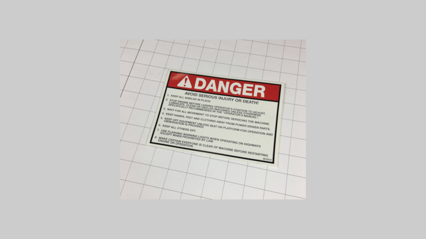 DECAL SAFETY "DANGER"