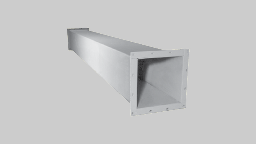 Galvanized - 10 Foot Lengths - Flanged Welded Seam Square Spouting